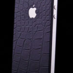 Kožený panel - černý ještěr a nový design pro iPhone
