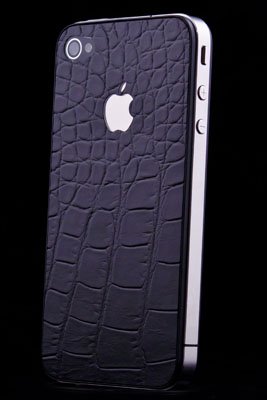 Kožený panel - černý ještěr a nový design pro iPhone