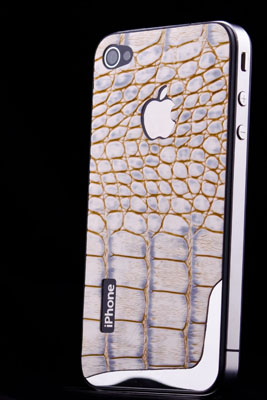 Kožený panel - Bílý had a nový design pro iPhone
