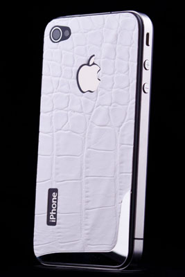 Kožený panel - bílý ještěr a nový design pro iPhone